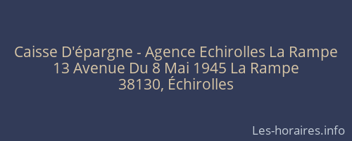 Caisse D'épargne - Agence Echirolles La Rampe