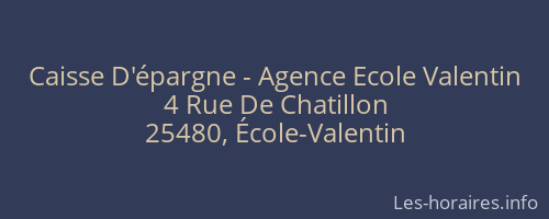 Caisse D'épargne - Agence Ecole Valentin