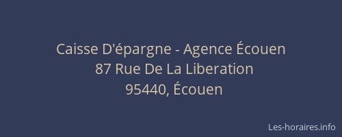 Caisse D'épargne - Agence Écouen