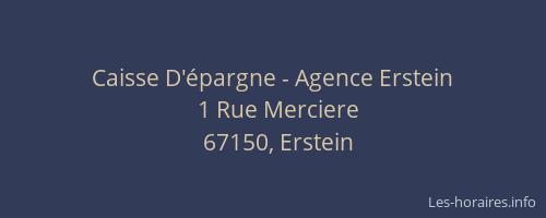 Caisse D'épargne - Agence Erstein