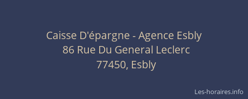 Caisse D'épargne - Agence Esbly