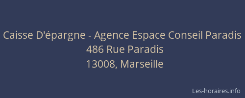 Caisse D'épargne - Agence Espace Conseil Paradis