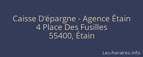 Caisse D'épargne - Agence Étain