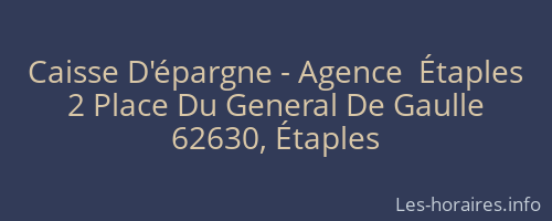 Caisse D'épargne - Agence  Étaples