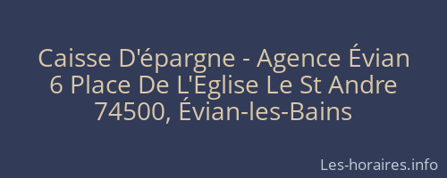 Caisse D'épargne - Agence Évian