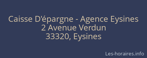 Caisse D'épargne - Agence Eysines