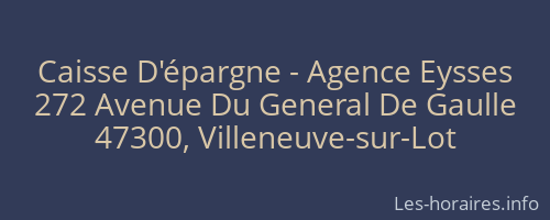 Caisse D'épargne - Agence Eysses