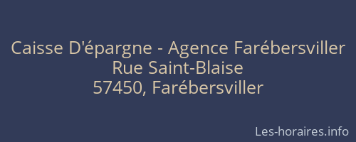 Caisse D'épargne - Agence Farébersviller