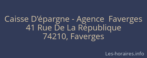 Caisse D'épargne - Agence  Faverges