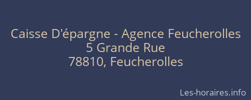 Caisse D'épargne - Agence Feucherolles