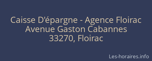 Caisse D'épargne - Agence Floirac