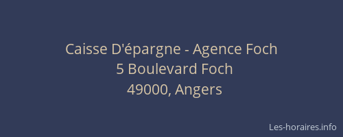 Caisse D'épargne - Agence Foch