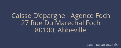 Caisse D'épargne - Agence Foch