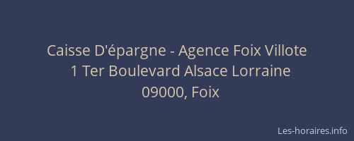 Caisse D'épargne - Agence Foix Villote