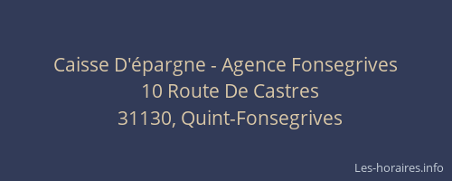 Caisse D'épargne - Agence Fonsegrives