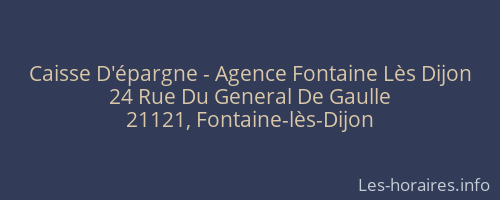 Caisse D'épargne - Agence Fontaine Lès Dijon