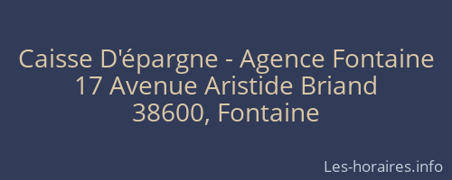 Caisse D'épargne - Agence Fontaine