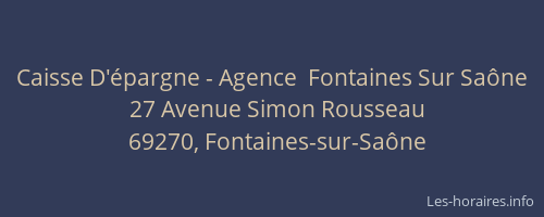 Caisse D'épargne - Agence  Fontaines Sur Saône