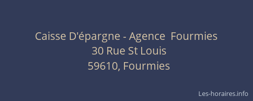 Caisse D'épargne - Agence  Fourmies