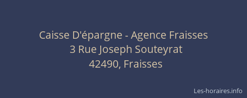 Caisse D'épargne - Agence Fraisses