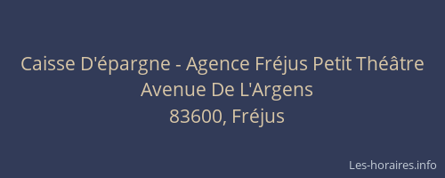 Caisse D'épargne - Agence Fréjus Petit Théâtre