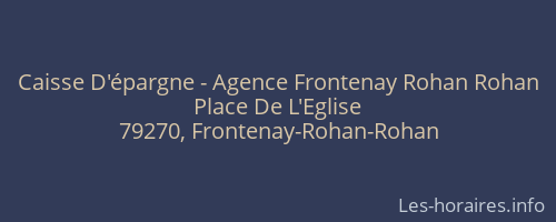 Caisse D'épargne - Agence Frontenay Rohan Rohan