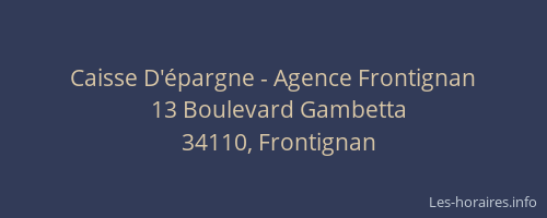 Caisse D'épargne - Agence Frontignan