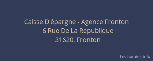 Caisse D'épargne - Agence Fronton