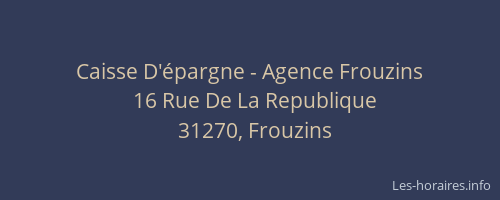 Caisse D'épargne - Agence Frouzins
