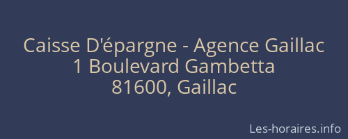 Caisse D'épargne - Agence Gaillac
