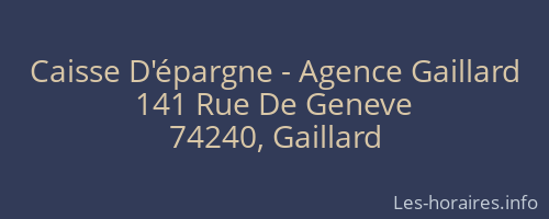 Caisse D'épargne - Agence Gaillard