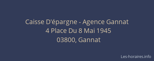 Caisse D'épargne - Agence Gannat