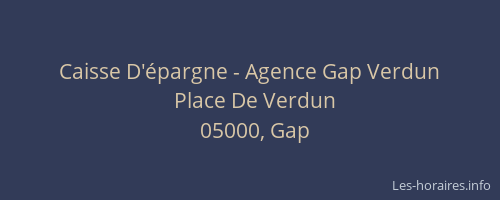 Caisse D'épargne - Agence Gap Verdun