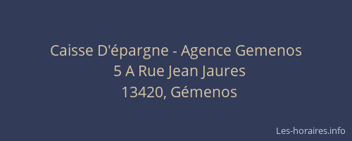 Caisse D'épargne - Agence Gemenos
