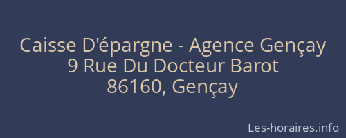 Caisse D'épargne - Agence Gençay