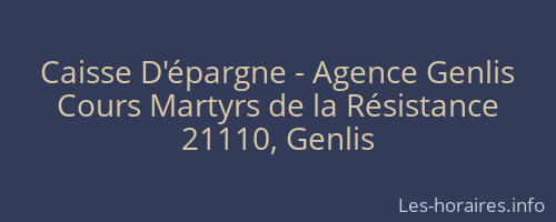 Caisse D'épargne - Agence Genlis