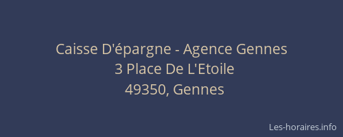Caisse D'épargne - Agence Gennes