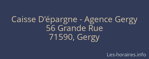 Caisse D'épargne - Agence Gergy