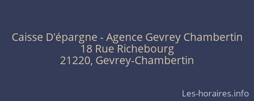 Caisse D'épargne - Agence Gevrey Chambertin