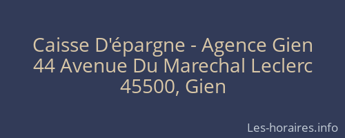 Caisse D'épargne - Agence Gien