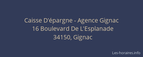 Caisse D'épargne - Agence Gignac