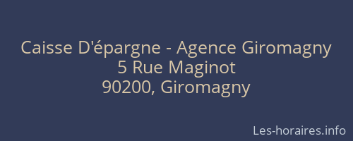 Caisse D'épargne - Agence Giromagny