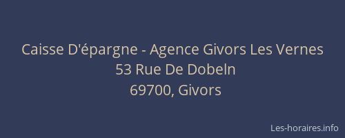 Caisse D'épargne - Agence Givors Les Vernes