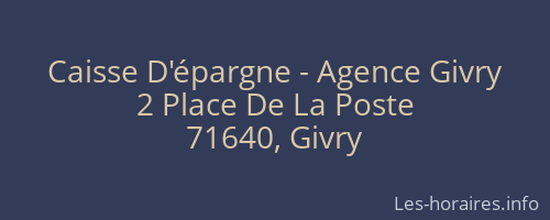 Caisse D'épargne - Agence Givry