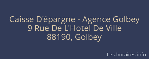 Caisse D'épargne - Agence Golbey