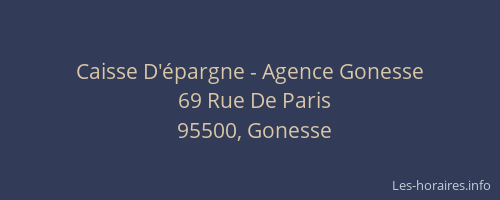Caisse D'épargne - Agence Gonesse