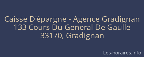 Caisse D'épargne - Agence Gradignan