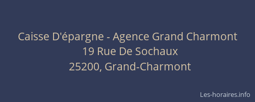 Caisse D'épargne - Agence Grand Charmont