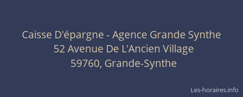 Caisse D'épargne - Agence Grande Synthe