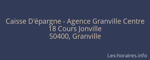 Caisse D'épargne - Agence Granville Centre